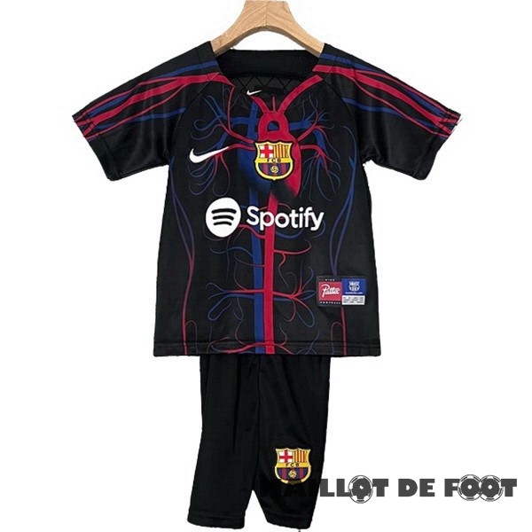 Foot Maillot Pas Cher Spécial Conjunto De Enfant Barcelona 2023 2024 Noir Rouge