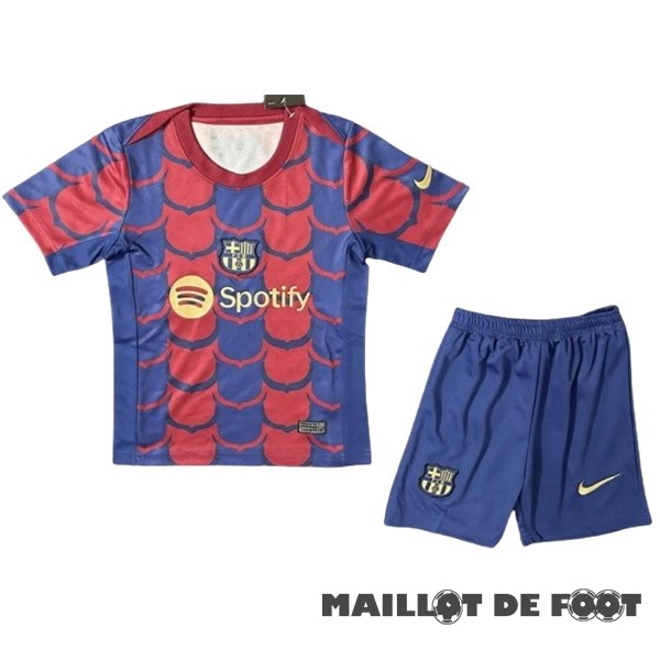 Foot Maillot Pas Cher Spécial Conjunto De Enfant Barcelona 2024 2025 Rouge Bleu