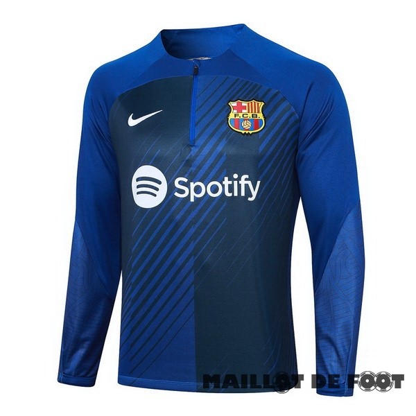 Foot Maillot Pas Cher Sudadera Entrainement Barcelona 2023 2024 Bleu Marine