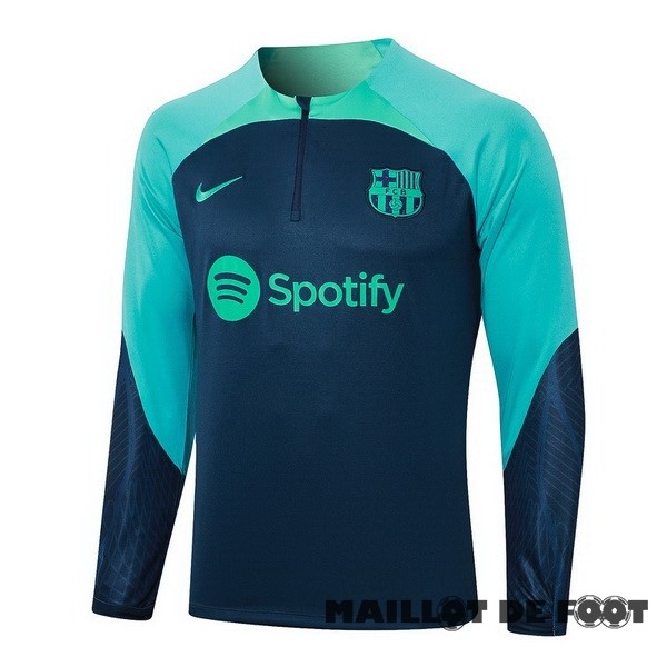 Foot Maillot Pas Cher Sudadera Entrainement Barcelona 2023 2024 Bleu Marine I Vert