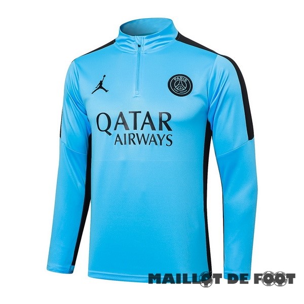 Foot Maillot Pas Cher Sudadera Entrainement Paris Saint Germain 2023 2024 Bleu II Noir