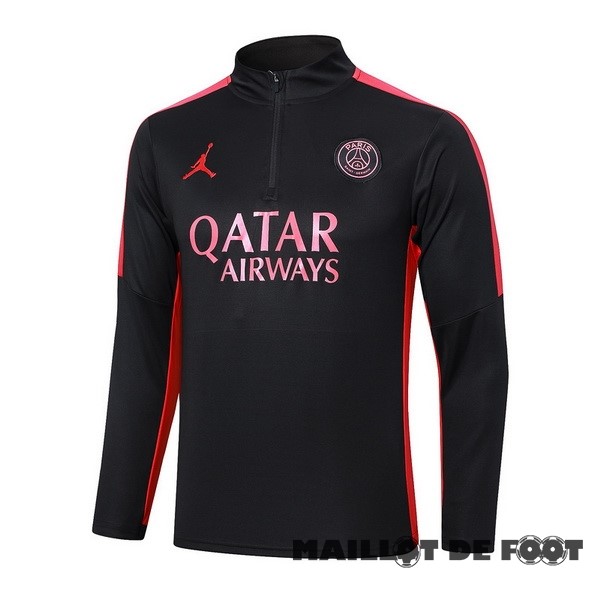 Foot Maillot Pas Cher Sudadera Entrainement Paris Saint Germain 2023 2024 Rouge II Noir