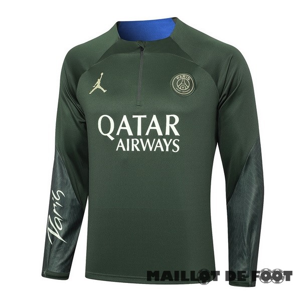 Foot Maillot Pas Cher Sudadera Entrainement Paris Saint Germain 2023 2024 Vert