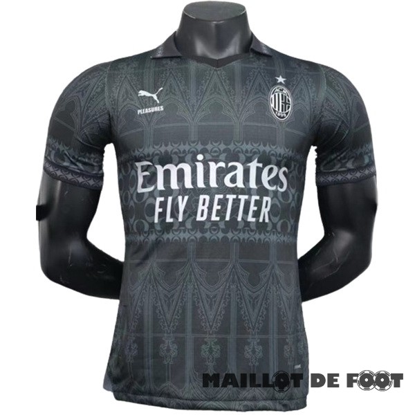 Foot Maillot Pas Cher Thailande Fourth Joueurs Maillot AC Milan 2023 2024 Noir