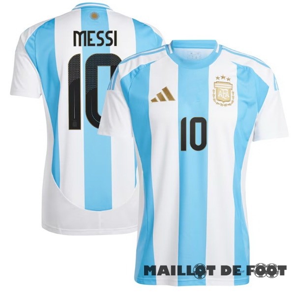 Foot Maillot Pas Cher Thailande NO.10 Messi Domicile Maillot Argentine 2024 Bleu