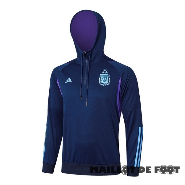 Foot Maillot Pas Cher Veste Con Capucha Argentine 2023 Bleu Marine