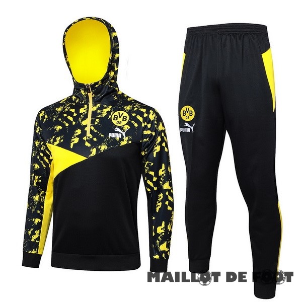 Foot Maillot Pas Cher Veste Con Capucha Borussia Dortmund 2023 2024 Noir I Jaune