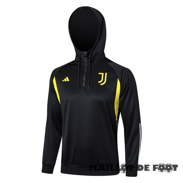 Foot Maillot Pas Cher Veste Con Capucha Juventus 2023 2024 Noir Jaune