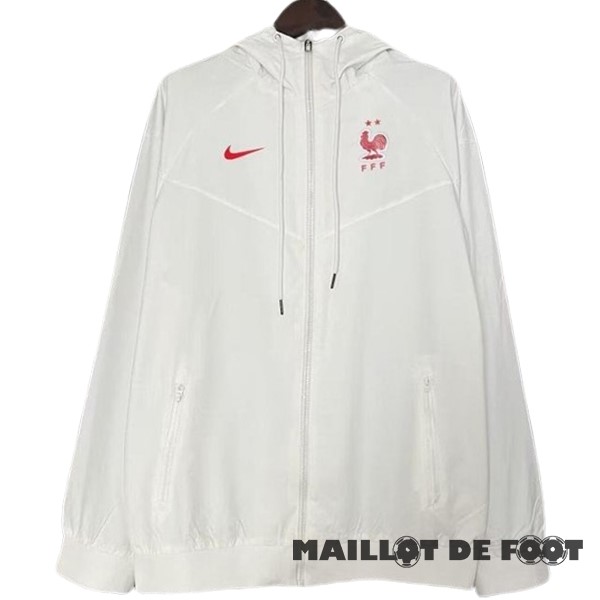 Foot Maillot Pas Cher Coupe Vent France 2024 Blanc