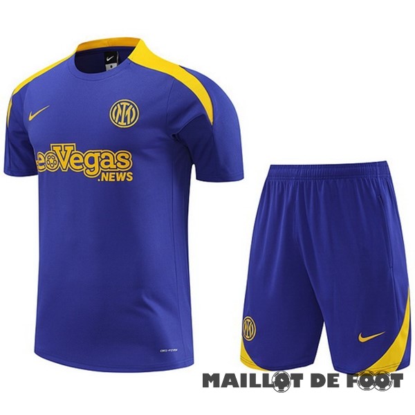 Foot Maillot Pas Cher Entrainement Ensemble Complet Inter Milán 2024 2025 Purpura Jaune