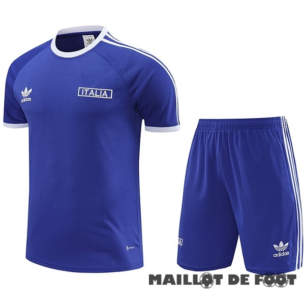 Foot Maillot Pas Cher Entrainement Ensemble Complet Italie 2024 Bleu