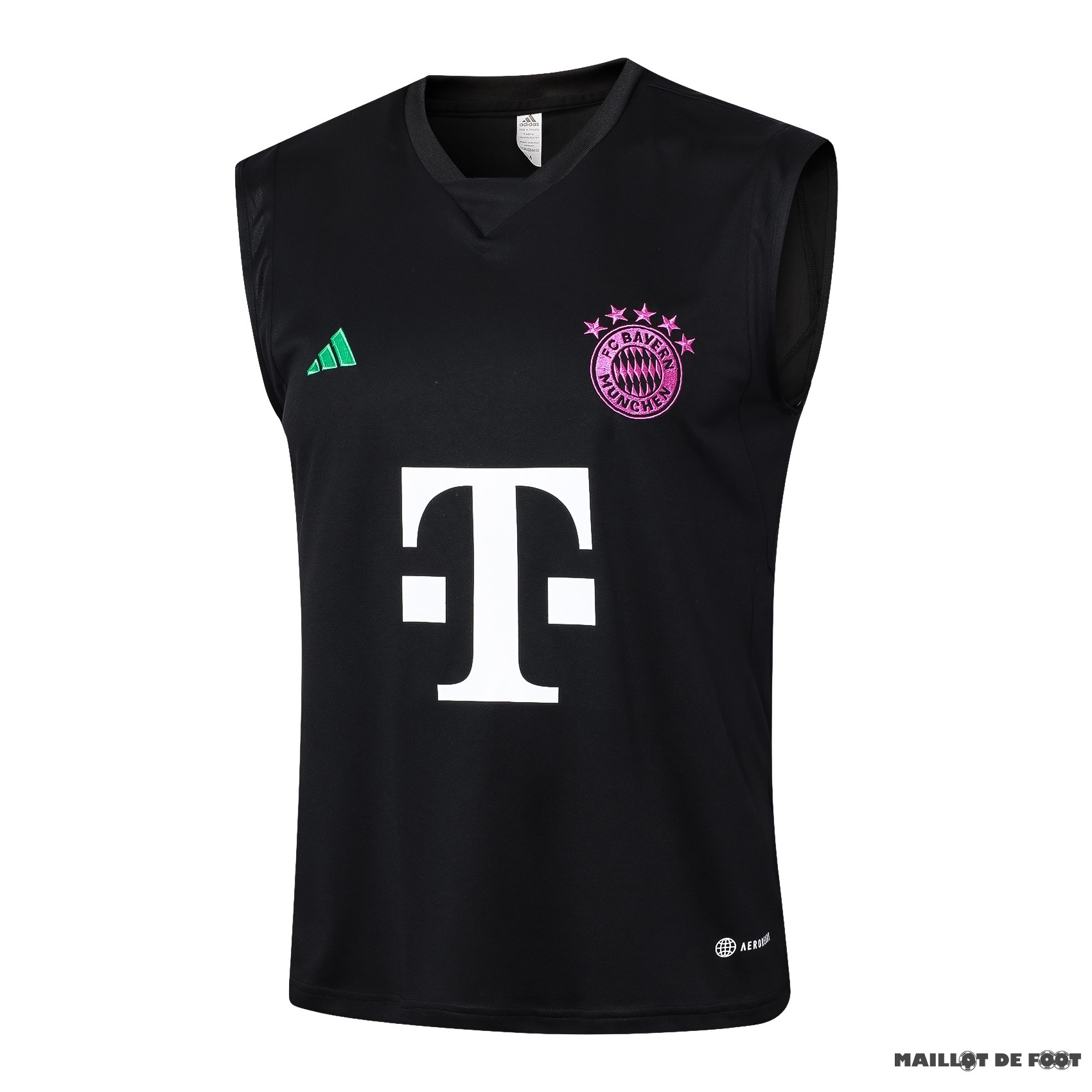 Foot Maillot Pas Cher Entrainement Sans Manches Bayern Múnich 2023 2024 Noir I Purpura Vert