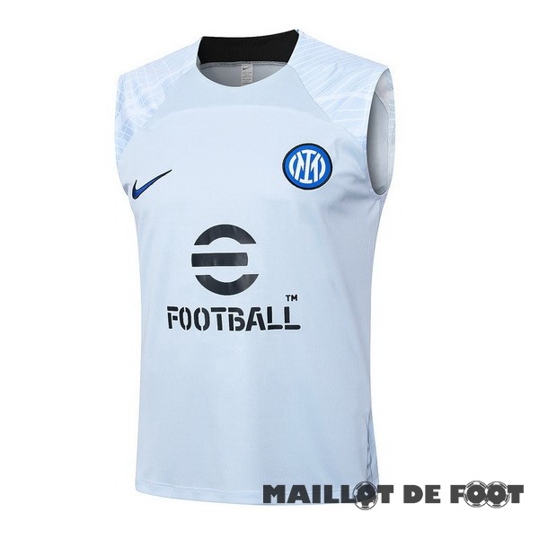 Foot Maillot Pas Cher Entrainement Sans Manches Inter Milán 2023 2024 I Bleu