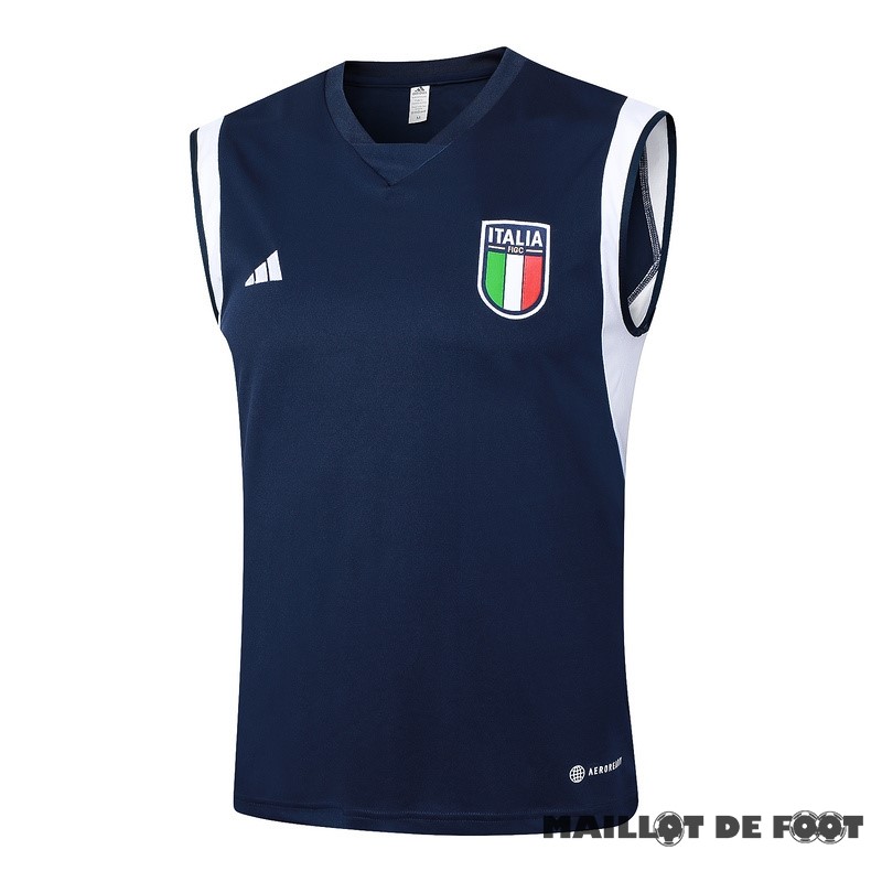 Foot Maillot Pas Cher Entrainement Sans Manches Italie 2024 Bleu Marine