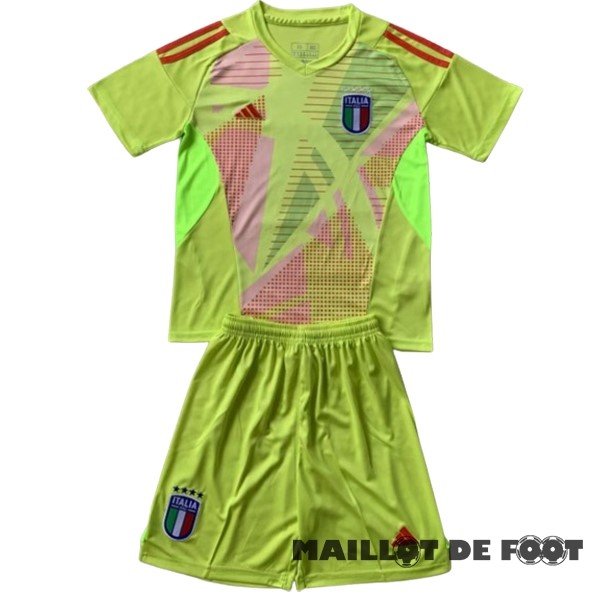 Foot Maillot Pas Cher Gardien Conjunto De Enfant Italie 2024 Jaune