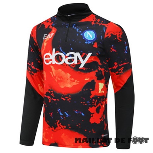 Foot Maillot Pas Cher Sudadera Entrainement Napoli 2024 2025 Orange Noir