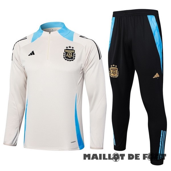 Foot Maillot Pas Cher Ensemble Complet Sudadera Entrainement Argentine 2024 Jaune Bleu