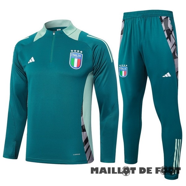 Foot Maillot Pas Cher Ensemble Complet Sudadera Entrainement Italie 2024 Vert