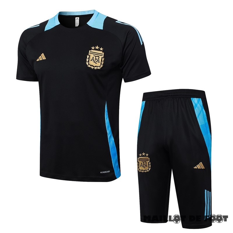 Foot Maillot Pas Cher Entrainement Ensemble Complet Argentine 2024 Noir II Bleu