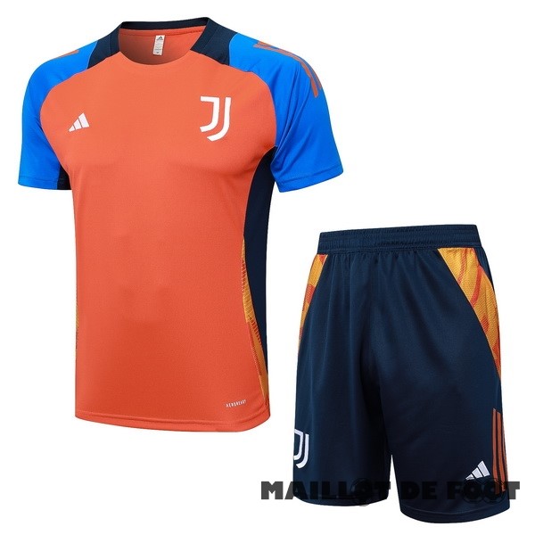 Foot Maillot Pas Cher Entrainement Ensemble Complet Juventus 2024 2025 Orange Bleu