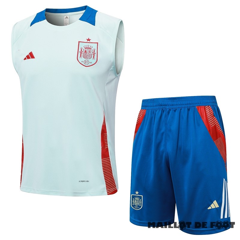 Foot Maillot Pas Cher Entrainement Sans Manches Ensemble Complet Argentine 2024 Bleu