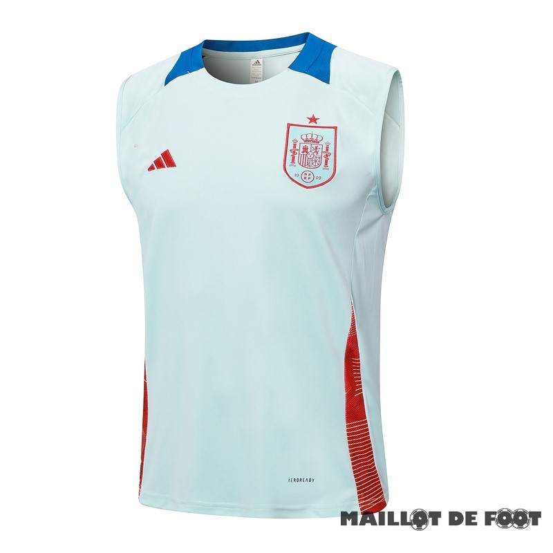 Foot Maillot Pas Cher Entrainement Sans Manches Espagne 2024 Bleu