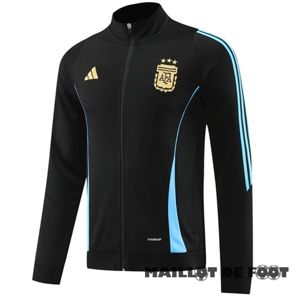 Foot Maillot Pas Cher Ropa Deportiva Con Cremallera Larga Argentine 2024 Noir Bleu