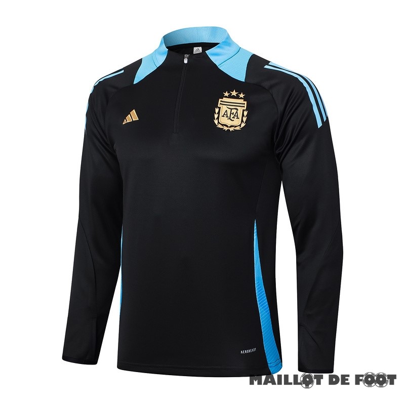 Foot Maillot Pas Cher Sudadera Entrainement Argentine 2024 Noir Bleu