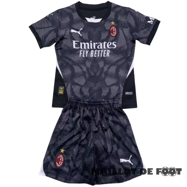 Foot Maillot Pas Cher Thailande Gardien Conjunto De Enfant AC Milan 2024 2025 Noir