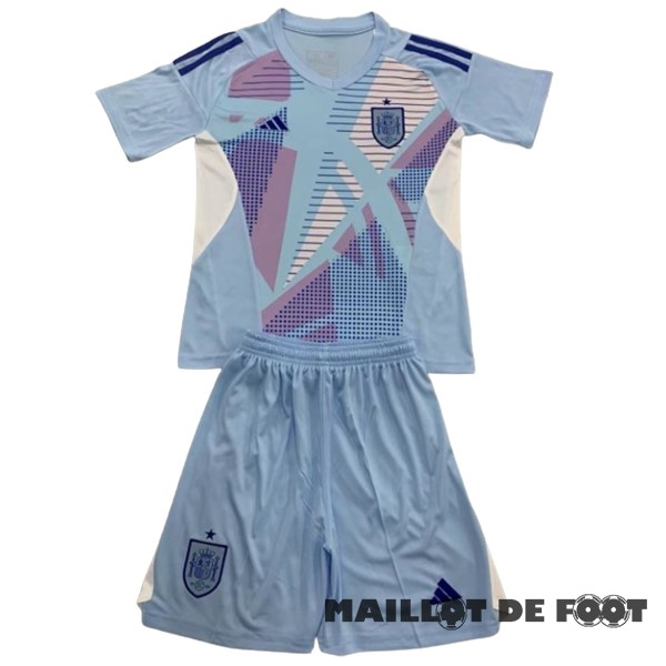 Foot Maillot Pas Cher Thailande Gardien Conjunto De Enfant Espagne 2024 Bleu