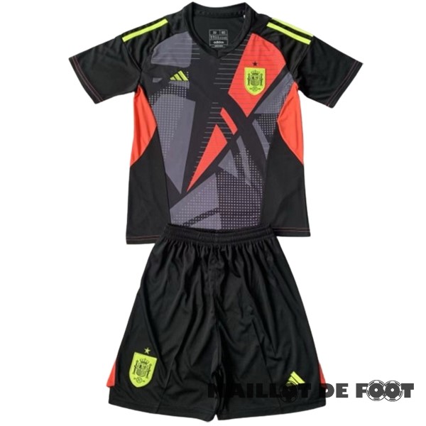 Foot Maillot Pas Cher Thailande Gardien Conjunto De Enfant Espagne 2024 Noir