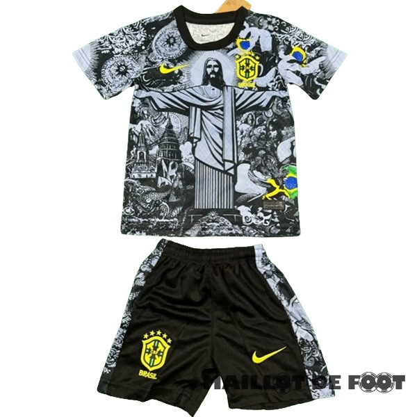 Foot Maillot Pas Cher Thailande Spécial Conjunto De Enfant Brésil 2024 Gris